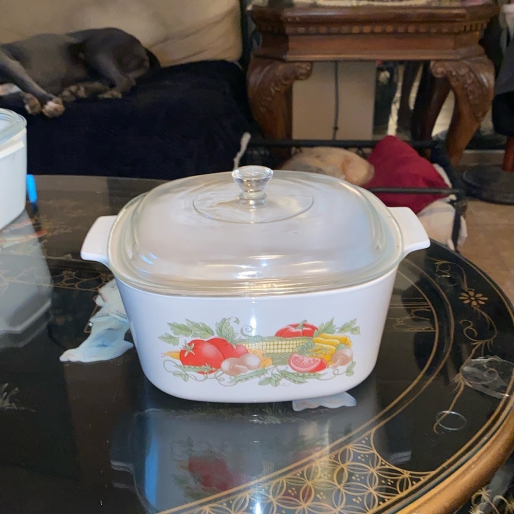 Vintage 1985-1999 Corning Ware 3L GARDEN HARVEST Casserole Dish A-3-B w/ Lid